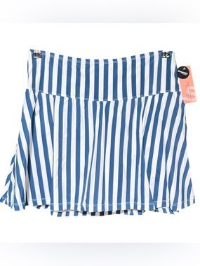 Shapermint Ocean Blue and White High-Waisted Full Coverage Swim Skirt size 3XL